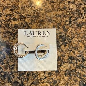 Ralph Lauren Silver and Gold Hoop Earrings